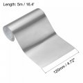 Uxcell Waterproof Peel And Stick Decorative Tape Self Adhesive 4 72 W X 16 L Pvc Removable For Wall Edge Glossy Silver Tone