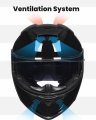 Ilm Motorcycle Helmets Modular Full Face Moped Helmet Flip Up Dual Visor For Adult Dot Ws202 Gloss Black Large