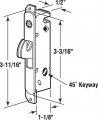 Sliding Glass Patio Door Lock Mortise Type 45 Degree Keyway 3-11 16 Screw Holes