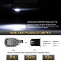 Vipmotoz Full Led Side View Mirror Puddle Lamps Lights Compatible With 2013-2014 Ford Mustang Left Right Pair Set Assembly