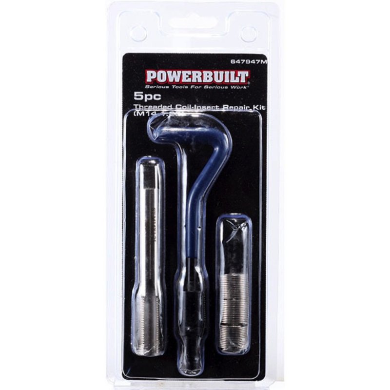 Powerbuilt 647947 5 Piece Threaded Coil Insert Repair Kit 1 Pack