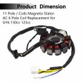 Waltyotur 11 Pole Coils Magneto Stator Ac 6 Coil Replacement For Gy6 150cc 125cc Engine Chinese Moped Scooter Atv Quad 4