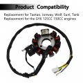 Waltyotur 11 Pole Coils Magneto Stator Ac 6 Coil Replacement For Gy6 150cc 125cc Engine Chinese Moped Scooter Atv Quad 4