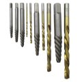 10 Pcs Screw Extractors With Matching Left Hand Stub Drill