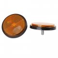 Uxcell 4pcs M6x1 0 Orange Red Plastic Screw Mount Reflective Motorcycle Reflector