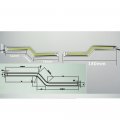 Polarlander 2x Z-shaped Cob Drl Daytime Running Light Fog White Car Modified Led Lamp