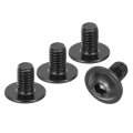 50 Pieces M5 0 8x8mm Flanged Button Head Socket Screws 304 Stainless Steel Black Oxide Fully Threaded Machine Bolts Hex Drive 