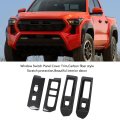 Carbon Fiber Style Window Switch Panel Cover Trim For Tacoma 2024 Made From Premium Abs Material Seamless Fit With Door Armrest