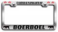 I D Rather Be Loveing With My Boerboel Dogs Pets Chrome Metal License Plate Frame Tag Holder W27 
