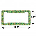 Citrus Lemon Lime Orange Slices Pattern License Plate Tag Frame