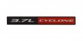 V6 3 7l Cyclone Black Red Aluminum Emblem