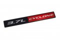 V6 3 7l Cyclone Black Red Aluminum Emblem