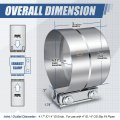 Auto Dynasty Pack Of 2 4 Inches Id Lap Joint Band Exhaust Muffler Seal Clamps Sleeve Universal Use For Od Slip Fit Pipe