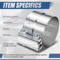 Auto Dynasty Pack Of 2 4 Inches Id Lap Joint Band Exhaust Muffler Seal Clamps Sleeve Universal Use For Od Slip Fit Pipe
