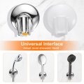 Shower Head Holder Suction Cup Handheld Removable Showerhead And Wall Mounted Bracket Silver White