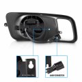 Amerilite For 1999-2000 Honda Civic Clear Replacement Bumper Fog Light Assembly Pair W Switch Harness Black Bezel Passenger And