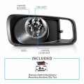 Amerilite For 1999-2000 Honda Civic Clear Replacement Bumper Fog Light Assembly Pair W Switch Harness Black Bezel Passenger And
