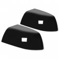 Hecasa Mirror Covers Caps Kit Compatible With 2007-2022 Toyota Tundra Crewmax Sequoia Glossy Black