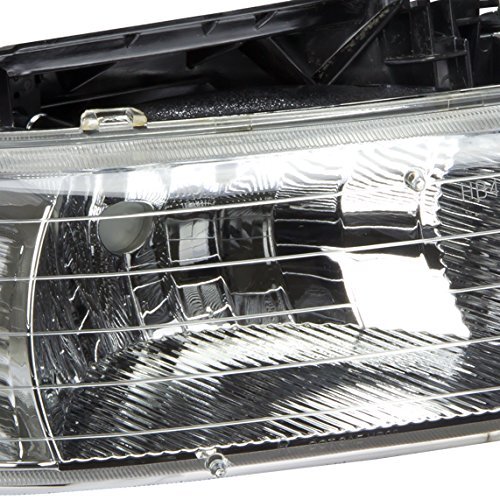 Auto Dynasty For Chevy Silverado Gmt800 2pc Pair Of Chrome Housing Headlight Black Clear Lens 3d Led Tail Light