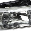 Auto Dynasty For Chevy Silverado Gmt800 2pc Pair Of Chrome Housing Headlight Black Clear Lens 3d Led Tail Light