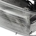 Auto Dynasty For Chevy Silverado Gmt800 2pc Pair Of Chrome Housing Headlight Black Clear Lens 3d Led Tail Light