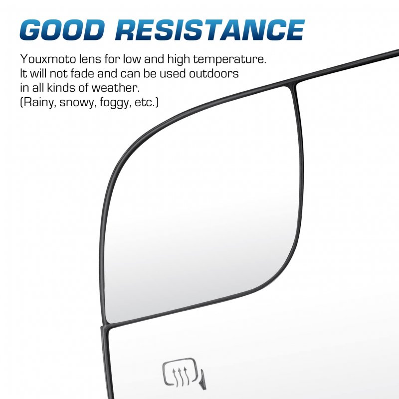 2011-2017 Ford Explorer Passenger Right Heated Side View Mirror Glass With Rear Holder Replace Bb5z17k707a