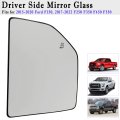 Driver Side Heated Upper Mirror Glass For 2015 2022 Ford F150 F250 F350 F450 F550 Super Duty Truck Left Towing Fl3z17k707t
