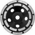 Jonmon Double Row Diamond Cup 5 Inch Surface Grinding Wheel 125mm Heavy Duty Turbo Segment Grinder Disc Tool For Angle 