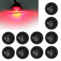 10 Pack 3 4 In Round Led Clearance Side Marker Lights 12v Waterproof Indicators For Truck Car Bus Trailer Boat Redsmoked Brake 