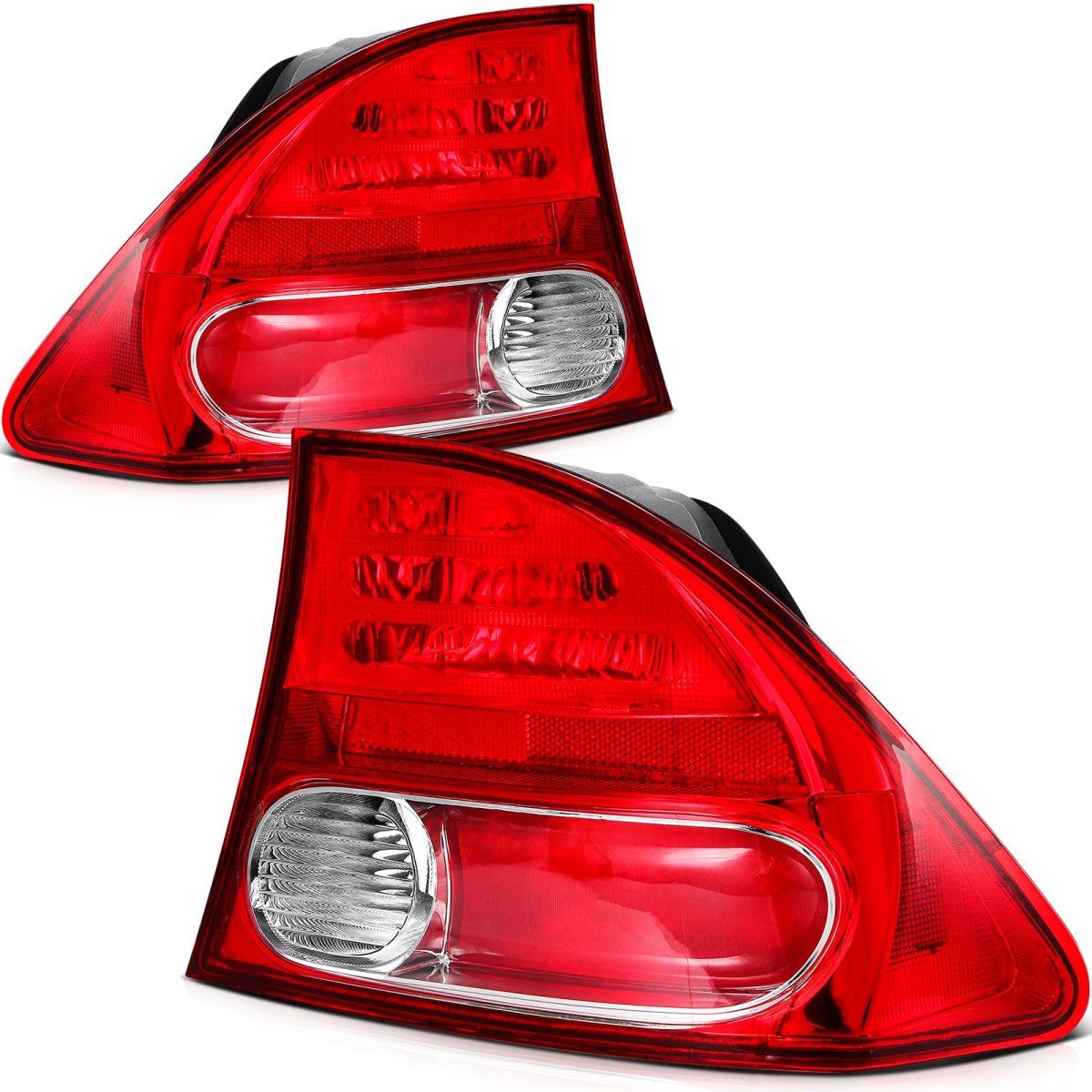 Taillight Assembly One Pair Replacement 2006-2008 For Honda Civic Sedan Bulbs Not Included