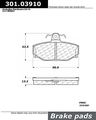 Centric Rear Disc Brake Pad 301 03910 