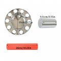 Waltyotur Universal 20pcs 33mm Lug Nut Covers 2 Front Axle Wheel Cover Hub Cap Replacement For Semi Trucks Middle-duty