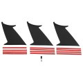 Hecasa 3pcs Spoiler Wing Stabilizer For 2015-2021 Subaru Wrx Sti Sedan Rear Upper Trunk Stiffi Support Rally Nylon 