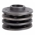 Pipe Decor 1-1 4 Malleable Iron Floor Flange Pack Industrial Steel Grey Fits Standard 1 25 Inch Threaded Black Pipes And 
