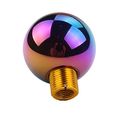 Dewhel Jdm Neo Chrome Round Shift Knob For Both Manual Or Automatic Fit Acura Honda Mazda Nissan Toyota 5 Speed 6speed 