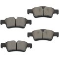 Rear D1122 Ceramic 4pcs W Hardware Disc Brake Pad Set 