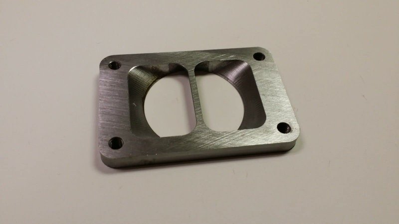T6 Divided Turbo Inlet Adapter Flange To 3 0 Exhaust Tubing Transition 1 2 In Thickness Mild Steel018 Cr M10 X 1 50mm Threaded