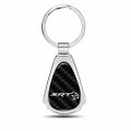Ipick Image Compatible With Dodge Srt Hellcat Challenger Real Carbon Fiber Chrome Metal Teardrop Key Chain