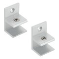 2pcs F Shape 28mm Glass Clamp Aluminum Alloy Adjustable Clip For 13-16mm Thickness Wall Mounting Support Bracket Shelf Mirror 