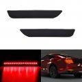 Opp Ulite Rear Red Led Side Marker Lights Smoked Black Lens 48 Bumper Sidemarker Reflectors Lamps Light Kit For 2010-2014 Ford 