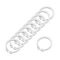10 Pcs External Retaining Rings 35 2mm 304 Stainless Steel Circlip Snap Round Wire For Valves Electrical Appliances Silver 