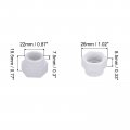 Uxcell Faucet Adapter 2pcs M20mmx8 5mm Female Thread To M22mmx7 Male Plastic Tap Aerator Connector For Kitchen Bathroom Sink