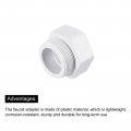 Uxcell Faucet Adapter 2pcs M20mmx8 5mm Female Thread To M22mmx7 Male Plastic Tap Aerator Connector For Kitchen Bathroom Sink