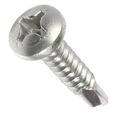 8 X 1 Pan Head Self Drilling Tek Screws Full Thread Phillips Drive Stainless Steel 410 Bright Finish Self-drilling Quantity 100 