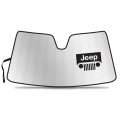 Custom Fit Silver Reflective Bubble Roll Up Auto Windshield Sun Shade For Jeep Compass 2017 To 2022 Uv Resistant Multi Layered