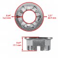 Caltric Front Or Rear Axle Castle Nut For Suzuki Lt-a500f 2002 2003 2004 2005 2006 2007