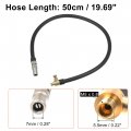 X Autohaux 2pcs 50cm Flexible Copper Rubber Tube Tire Valve Connect Pipe Deflated Air Chuck Inflator Compressor Pump Extension