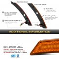 For Mini Cooper R55 R56 R57 R58 R59 R60 R61 2008-2014 4-piece Amber Red Lens Led Front Rear Bumper Fender Corner Side Marker