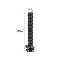 Uxcell M5 X 40mm Carbon Steel Phillips Pan Head Machine Screws Bolts Combine With Spring Washer And Plain Washers 20pcs