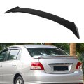Rear Trunk Lip Spoiler Wing With 3rd Brake Light For Toyota Yaris 2007 2012 Matte Black Abs Racing Sport Aerodynamic Bolt On 